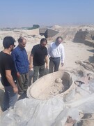 تصاویر انتقال آخرین تابوت باستانی در خوزستان | پایان فصل کاوش در جوبجی