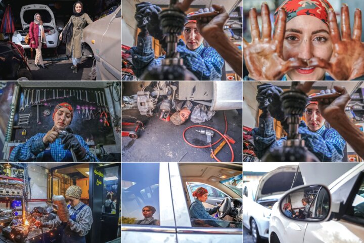 اشتغال زنان در ایران؛ از فعالیت زنان باستان در تپه سیلک تا مکانیکی دختران امروز  | تصاویر دو دختری که مکانیک خودروها شدند