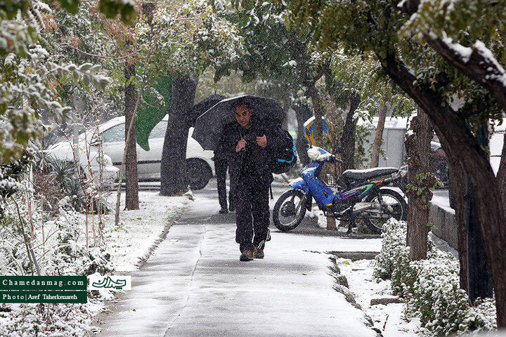 بارش برف پاییزی در تهران