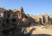 ریزش و تخریب خانه قاجاری مقدم در کاشان | واکنش میراث کاشان؛ ساخت و ساز پارکینگ چارسو متوقف شد