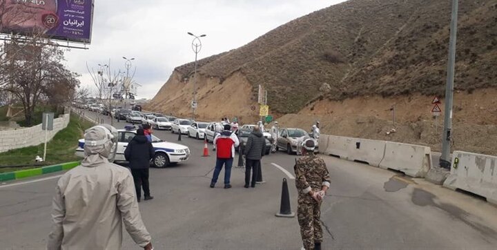 ترافیک سنگین در جاده لواسان با حضور گردشگران غیربومی