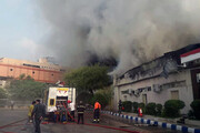فیلم | آتش‌سوزی در بازار پردیس کیش