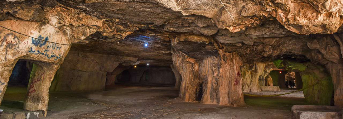 فیلم | نمایش هنر ۹۰۰ ساله جهرم در بزرگترین غار دست ساز ایران