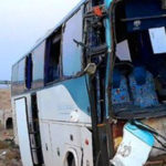 تصادف ۲ اتوبوس و ۱۰ سواری در اتوبان قزوین - زنجان | 14 مسافر کشته و زخمی شدند